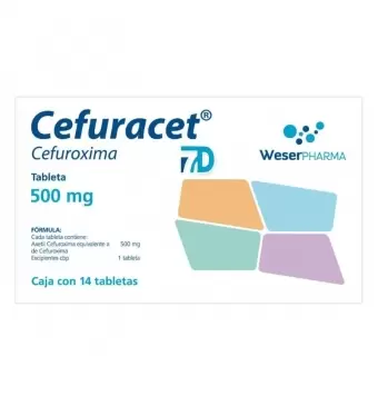 CEFURACEF 7D DE 500 MG CON 14 TABLETAS