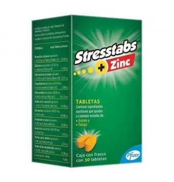 STRESSTABS + ZINC CON 30 GRAGEAS