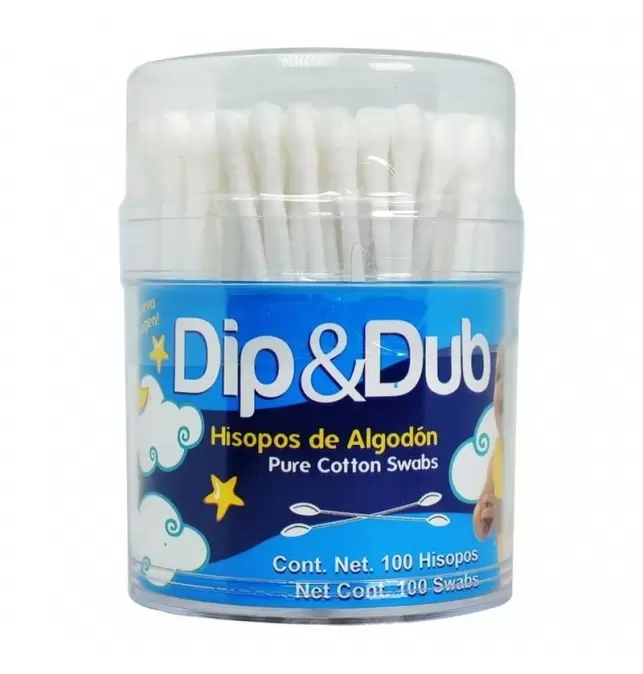 APLICADOR ALGODÓN DIP & DUB HISOPOS CON 100 PIEZAS