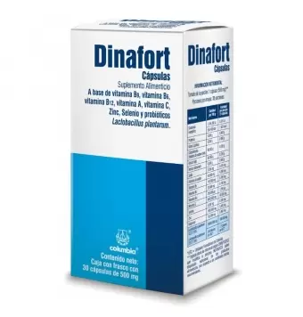 DINAFORT SUPLEMENTO ALIMENTICIO CON 30 CÁPSULAS DE 500 MG