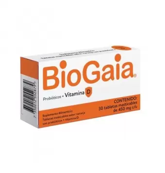 Biogaia Vitamina D 450Mg Caja con 30 Tabletas Masticables