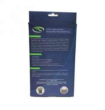 Faja Elástica Aplicación Facil Negra Fk-034 Talla Mediana