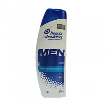 Shampoo Head & Shoulders Men 3 En 1 Control Caspa 375 Ml