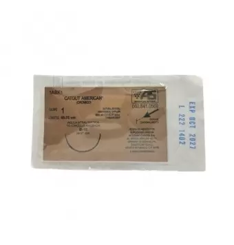 Sutura Calibre 1 B-10 35-37 Mm Catgut American Cromico 1Abk1 1 Pieza