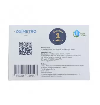 OXÍMETRO DE PULSO PARA DEDO FS10E INHALA CARE CON 1 PIEZA
