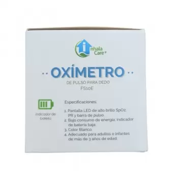 OXÍMETRO DE PULSO PARA DEDO FS10E INHALA CARE CON 1 PIEZA