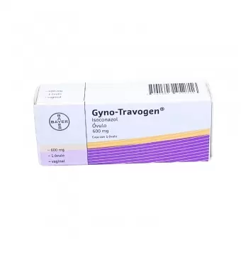 Gyno Travogen 600 mg con un Óvulo