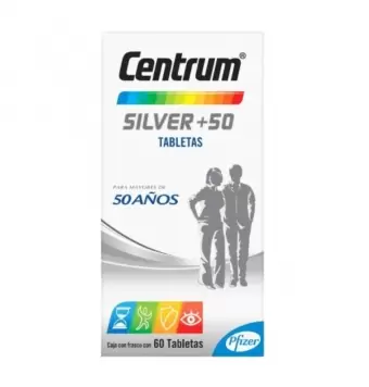 CENTRUM SILVER + 50 FRASCO CON 60 TABLETAS
