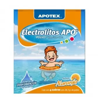 Electrolitos Apo 28.3 G Caja 4 Sobres Sabor Naranja