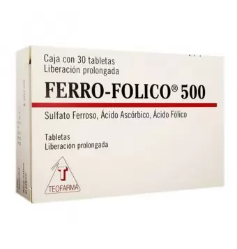 Ferro-Folico 500 30 Tabletas