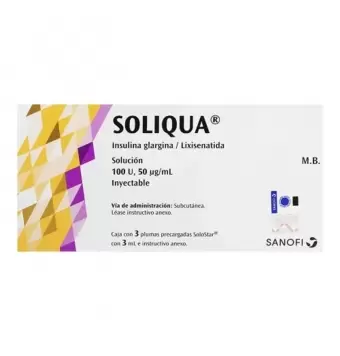 Soliqua Insulina 100 U 3 Plumas