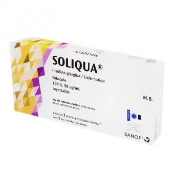 SOLIQUA INSULINA 100 U 3 PLUMAS