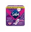 Toallas Sanitarias Saba Nocturna Largas Con Alas, 28 Piezas