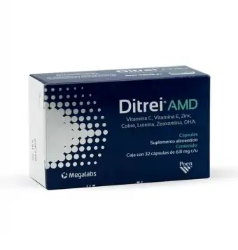Ditrei AMD 631 Mg Suplemento Alimenticio, 32 Cápsulas