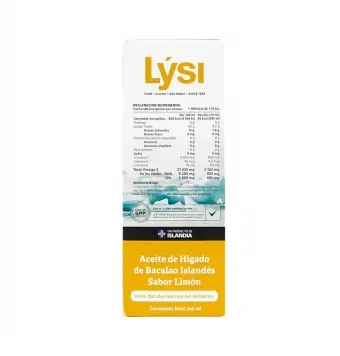 LYSI ACEITE DE HÍGADO DE BACALAO LIMÓN 240ML | ¿PARA QUE SIRVE?