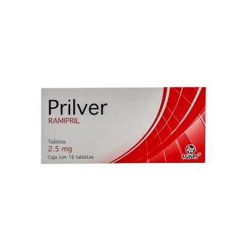 Prilver (Ramipril) 2.5 Mg 16 Tabletas | Precio y Beneficios