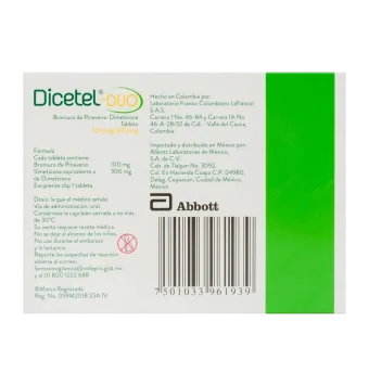 Dicetel Duo 100/300 MG 24 Tabletas | Precio y Usos