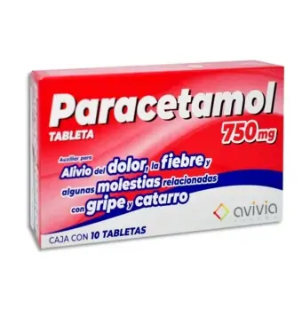 Paracetamol 750 Mg 10 Tabletas Avivia | Genérico | Precio y Usos