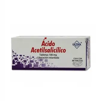 ÁCIDO ACETILSALICÍLICO 100 MG 30 TABLETAS