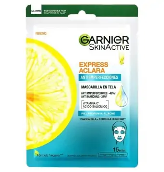 MASCARILLA GARNIER EXPRESS ACLARA ANTI IMPERFECCIONES 28 G