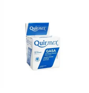GASA ESTERIL QUIRMEX 10X10 CON 100 PIEZAS