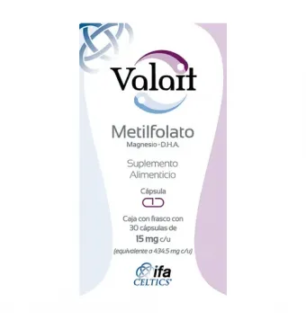 Valait Suplemento Alimenticio 15 Mg 30 Cápsulas | Precio y Usos
