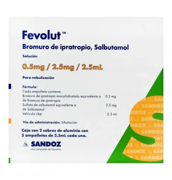 Fevolut 0.5 Mg/ 2.5 Mg/ 2.5 Ml Solución 5 Ampolletas | Precio y Usos