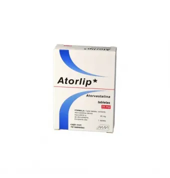 Atorlip Atorvastatina 20 Mg 10 Tabletas | Precio y Usos