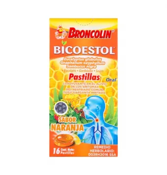 Broncolin Bicoestol Sabor Naranja 16 Pastillas | Precio y Usos