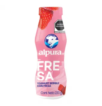 Yoghurt Alpura Bebible Fresa 220 ML | Precio y Usos