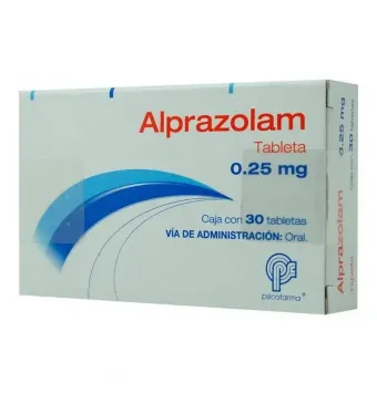 ALPRAZOLAM 0.25 MG 30 TABLETAS