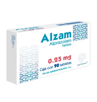 ALZAM 0.25 MG 90 TABLETAS