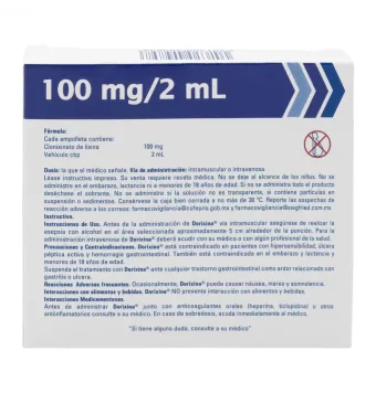 Dorixina 100 Mg Caja 5 Ampolletas | Buen Precio