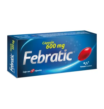 Febratic 600 mg Con 10 Caps | Buen Precio en Farmacia Gloria