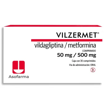 Vilzermet 50/500 mg, 30 comprimidos | Buen Precio
