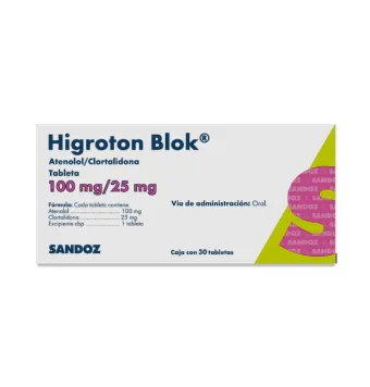 Higroton Block 100/25 mg 30 Tabletas | Buen Precio
