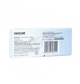 FACICAM 10 MG CON 20 CÁPSULAS (1)