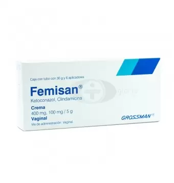 FEMISAN 400MG/100MG/5G CREMA VAGINAL CON 30 G Y 6 APLICADORES