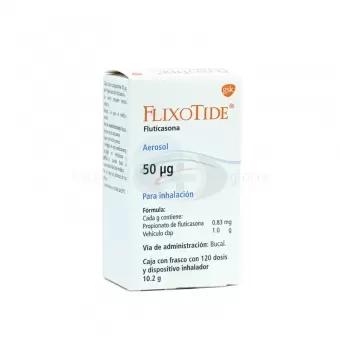 FLIXOTIDE 50 MCG CON 120 DOSIS SUSPENSIÓN AEROSOL (1)