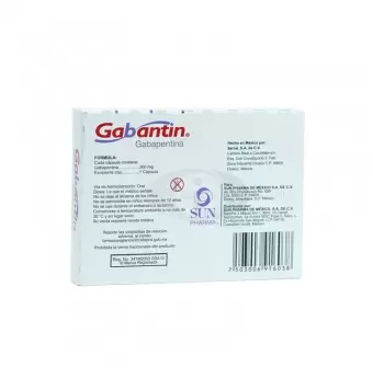 GABANTIN 300 MG CON 15 CÁPSULAS (1)
