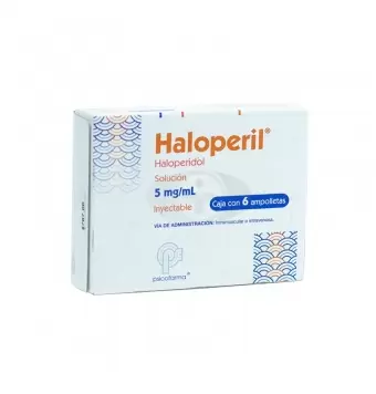 HALOPERIL 5MG/ML CON 6 AMPOLLETAS DE 1 ML