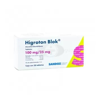 HIGROTON BLOK 100MG/25MG CON 28 TABLETAS