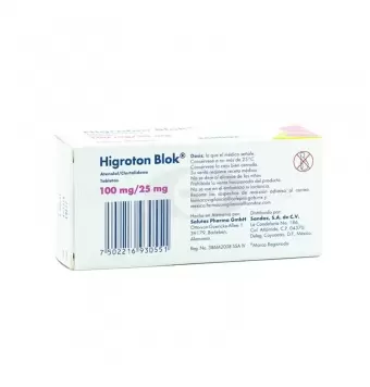 HIGROTON BLOK 100MG/25MG CON 28 TABLETAS (1)