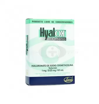 HYALOX 1MG/0.125MG/0.5ML CON 20 AMPOLLETAS SOLUCIÓN OFTÁLMICA