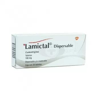 LAMICTAL DISPERSABLE 100 MG CON 28 TABLETAS