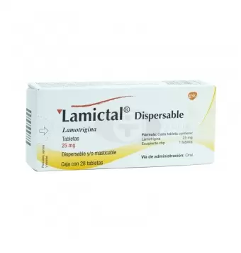 LAMICTAL DISPERSABLE 25 MG CON 28 TABLETAS (1)