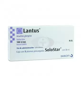 LANTUS SOLOSTAR 3 ML CON 5 CARTUCHOS