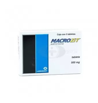 MACROZIT 500 MG CON 3 TABLETAS