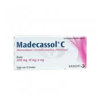 MADECASSOL-C 15 MG CON 12 ÓVULOS