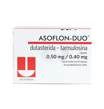 ASOFLON DUO 0.50MG/0.40MG CON 30 CÁPSULAS